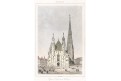 Wien, Stephansdom, Le Bas,kolor.  oceloryt 1842