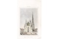 Wien, Stephansdom, Le Bas,kolor.  oceloryt 1842