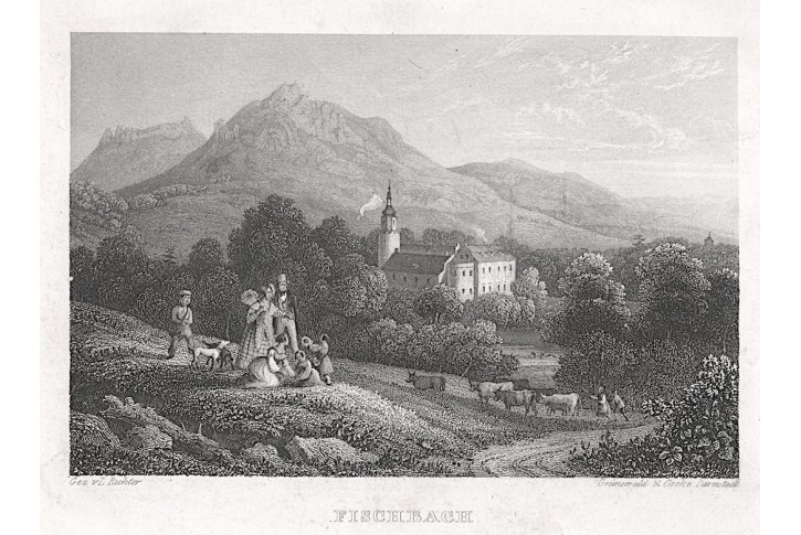 Karpniky - Fischbach, Herloss, oceloryt, 1841