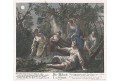 Večer, Hertel,kolor. mědiryt, (1760)