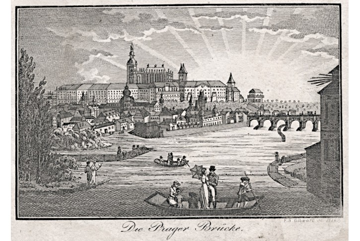 Praha, Sartori, mědiryt, 1816