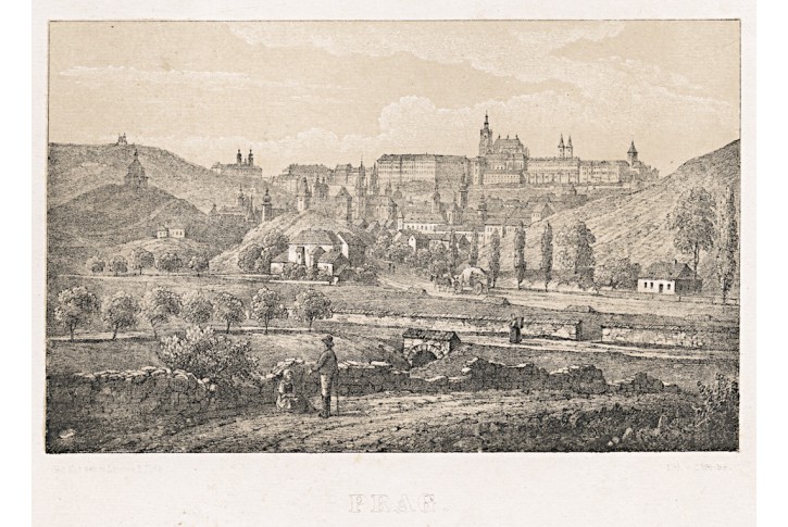 Praha,  litografie, (1860)