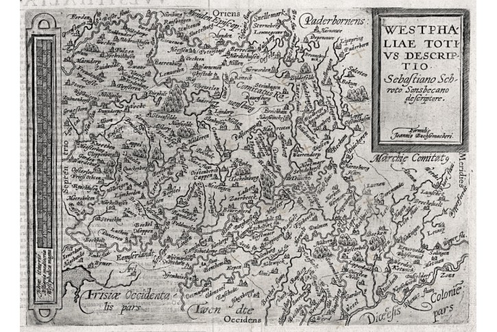 Bussemacher, Westphaliae,  mědiryt, 1596