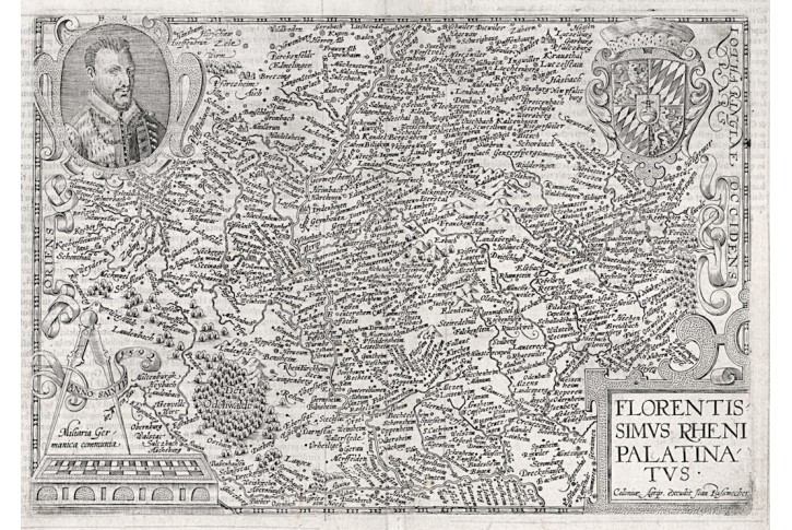 Bussemacher, Florentisimus Rheni, mědiryt, 1596