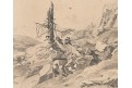 Krajina v horách, kresba, (1850)