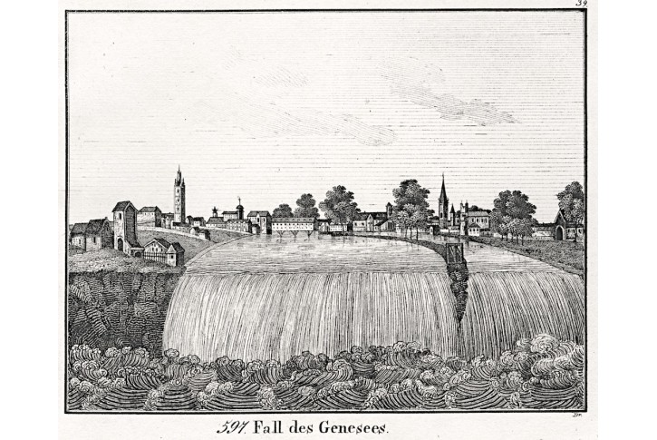 Genesse Falls , Neue Bilder.., litografie , 1837