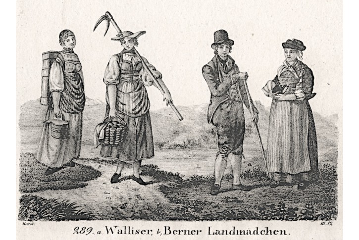 Wallis Bern kroje, Neue Bilder.., litografie, 1837