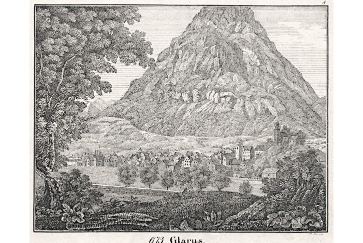 Glarus, Neue Bilder.., litografie , 1837