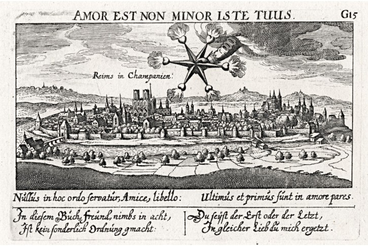 Reims Champagne, Meisner, mědiryt, 1637