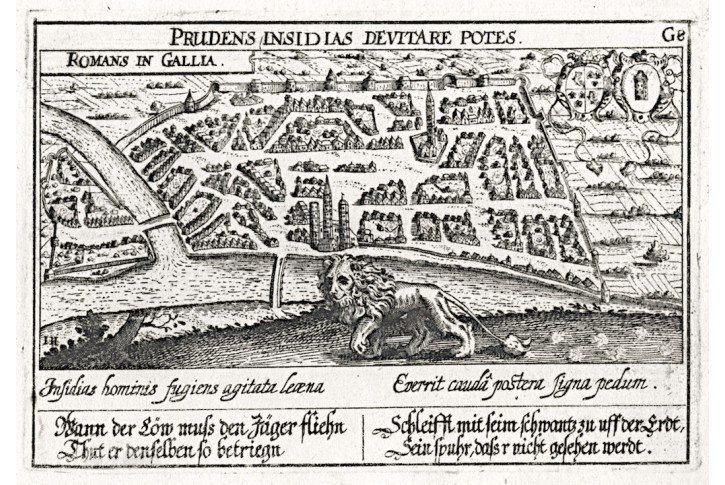 Rouen plán, Meisner, mědiryt, 1637