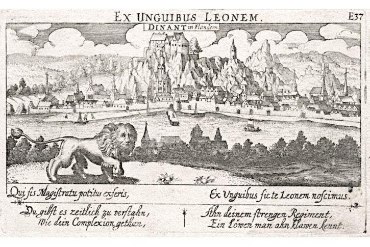 Dinant, Meisner, mědiryt, 1637