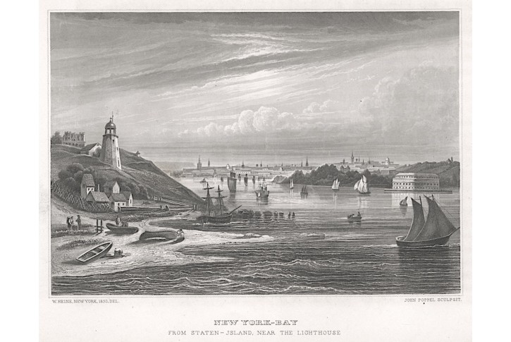 New York Bay Staten , Meyer, oceloryt, 1850
