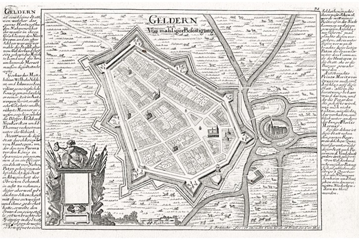 Geldern, Bodenehr,  mědiryt, 1726