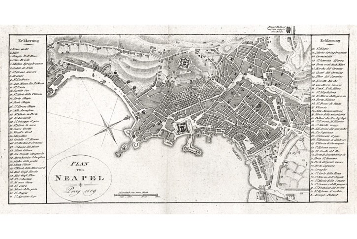 Napoli, mědiryt, 1809