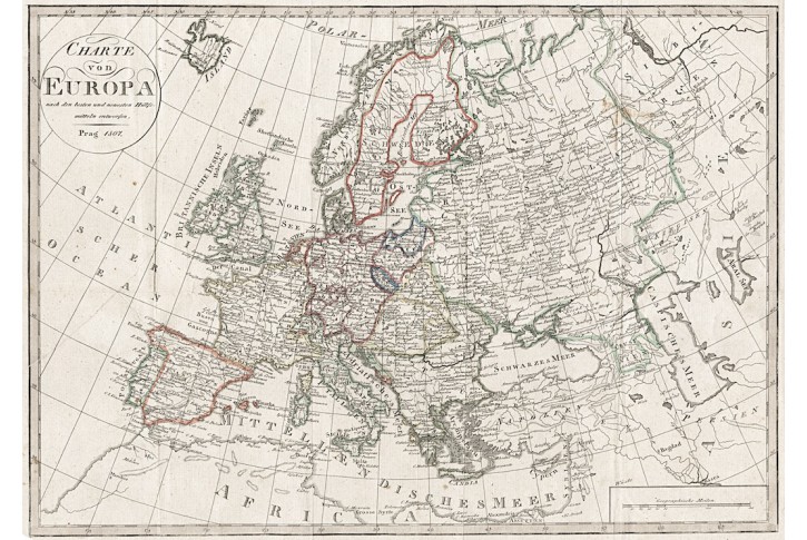 Europa, mědiryt, 1807