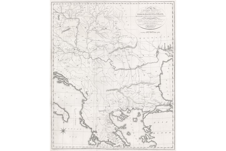  GREECE, MACEDONIA, Neele, mědiryt, 1816
