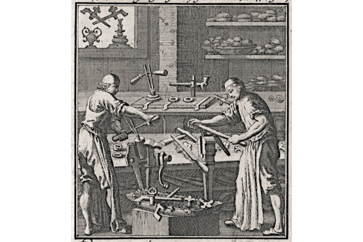 Zátky kohoutky, mědiryt, 1711