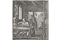Jehla jehly výroba, mědiryt, 1711