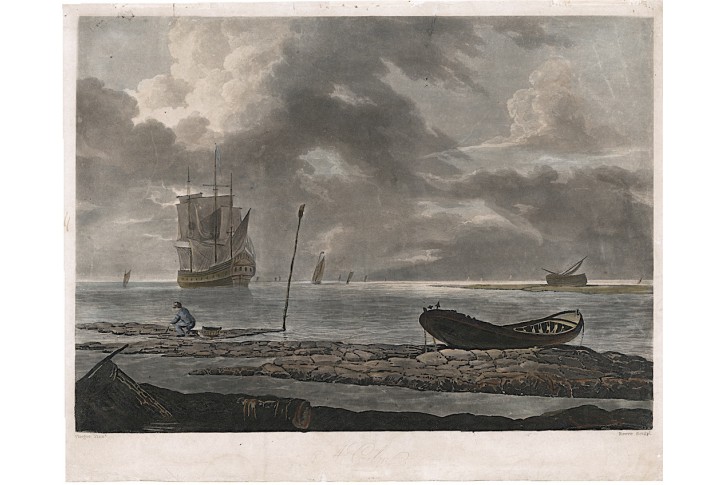 Přístav,  Vlieger - Reeve, akvatinta, (1820)