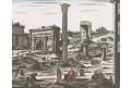 Roma Forum Romanum, kolor. mědiryt, (1780)