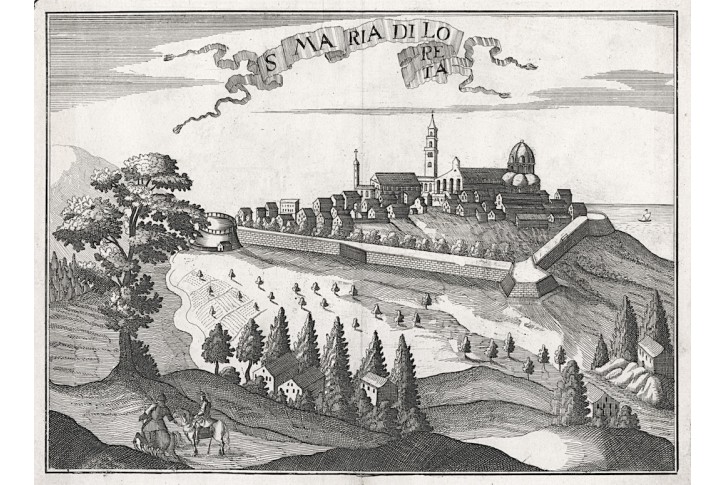 Ancona,santa Maria di Loreto, mědiryt, 1685