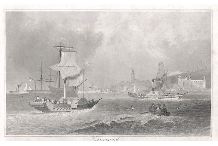 Gravesend, oceloryt, 1846