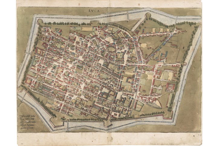 Lucca, Braun H., kolor. mědiryt. , 1588