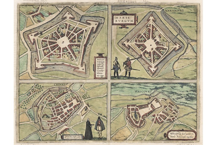 Philippeville, Chimay, B.H. kolor. mědiryt, 1581