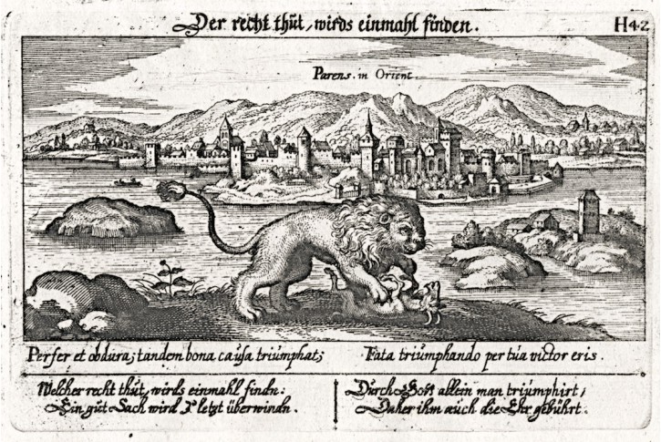 Parenzo, Meisner, mědiryt, 1637