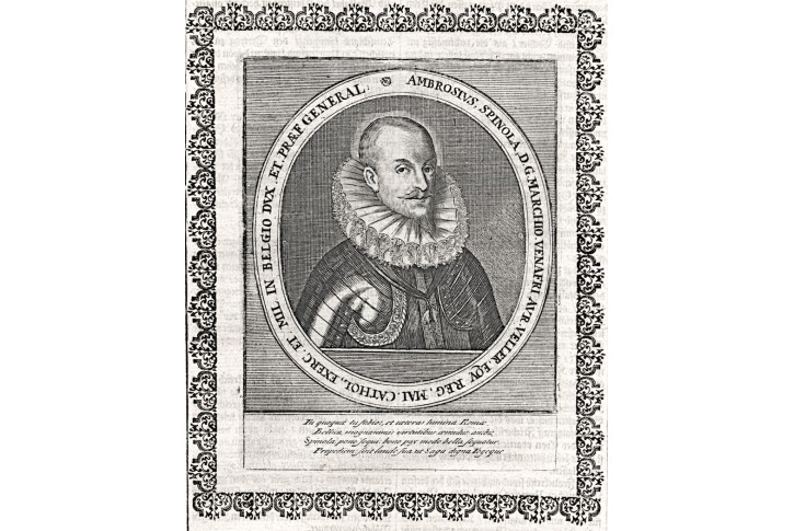 Ambrosio Spinola, Merian, mědiryt, 17. stol.