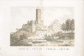 Žebrák a Točník,litografie, (1860)