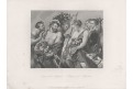 Satyr a Nymfy, Payne, oceloryt, 1860