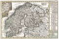 Schreiber : Schweden Norw.., kolor. mědiryt, 1749