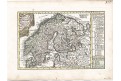 Schreiber : Schweden Norw.., kolor. mědiryt, 1749