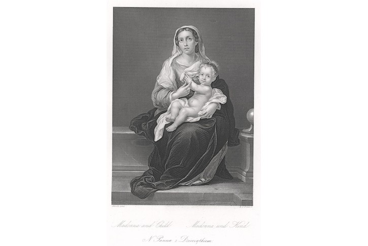 Madonna podle Murilla, Payne, oceloryt, (1860)