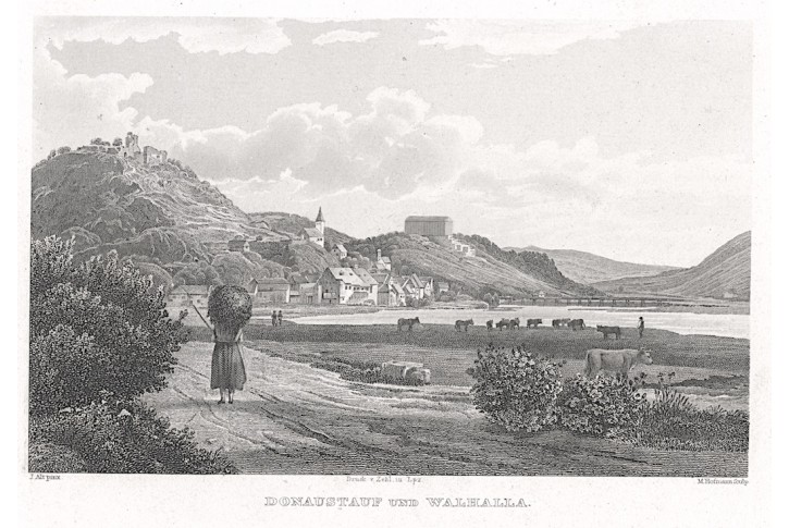 Walhalla,  Hofmann, oceloryt, 1840