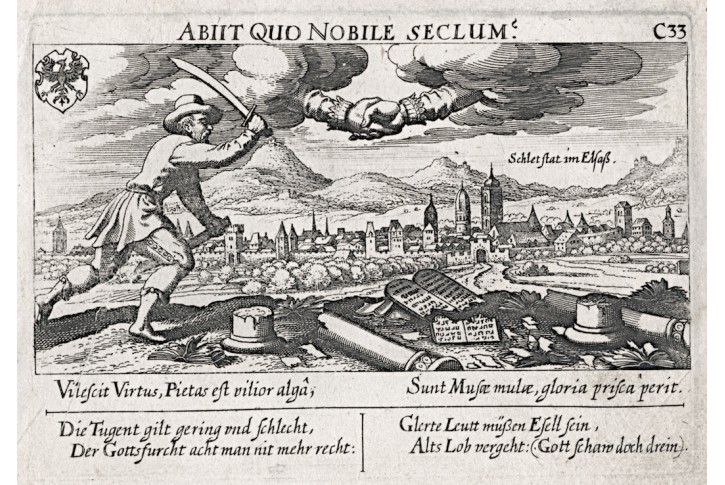 Schlettstadt / Sélestat, Meissner, mědiryt, 1637