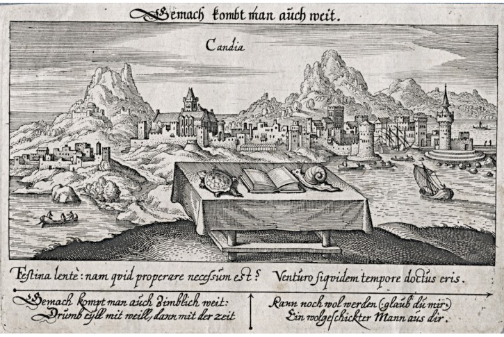 Kréta - Candia, Meissner, mědiryt, 1637