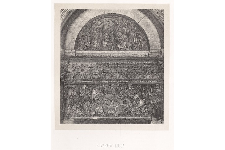 Lucca San Martino,, litografie, 1871
