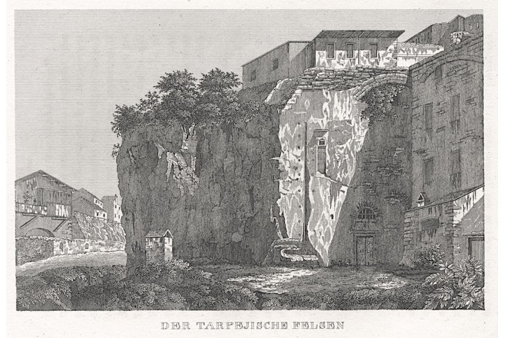 Roma Tarpejischer Felsen. Strahlheim, mědiry, 1834