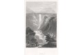 Terni vodopád, Payne, oceloryt (1860)