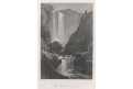 Torrent Falls Kentucky, oceloryt, (1840)