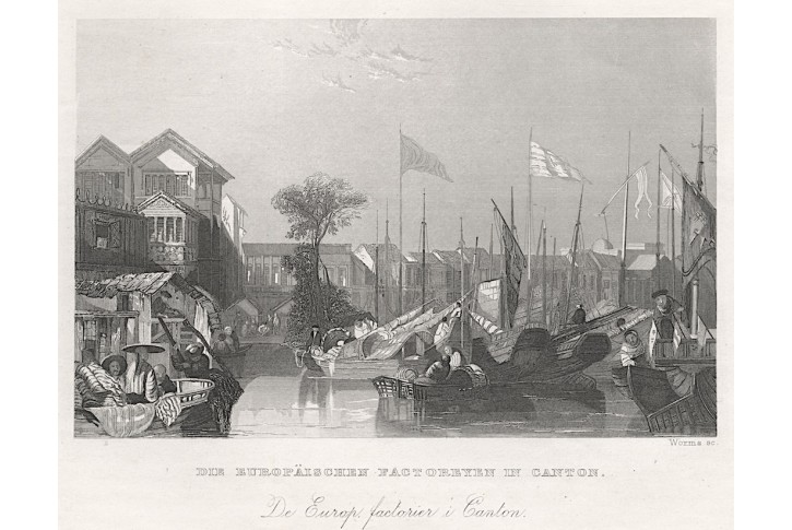 Canton, oceloryt, 1850