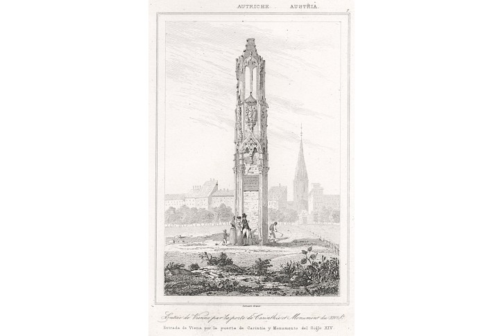 Wien Porta Carinthia, Le Bas, oceloryt 1842