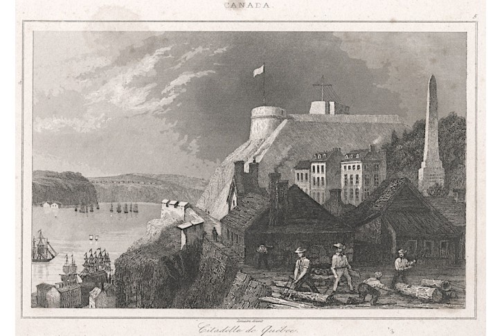 Quebec, Le Bas, oceloryt 1840