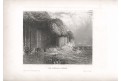 Fingals cave , Meyer, oceloryt, 1850