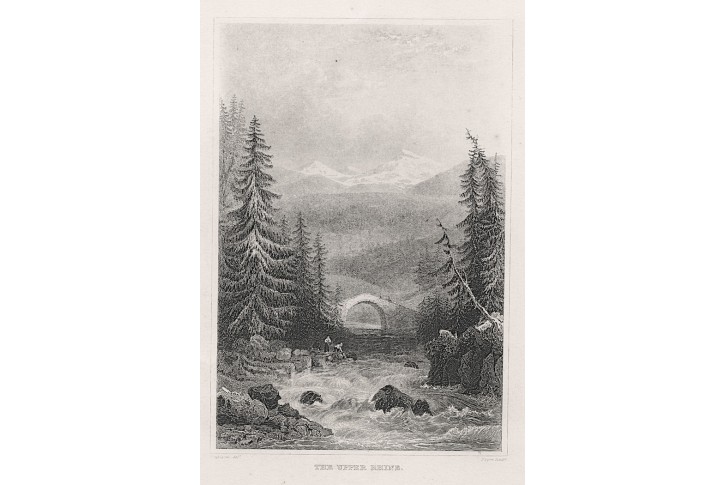 Upper Rhine, Tombleson, oceloryt, (1840)