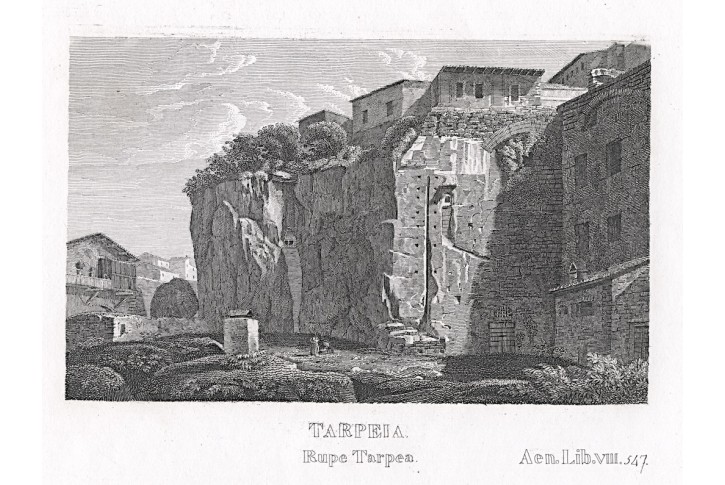 Tarpeia Roma Kapitol, mědiryt,(1830)