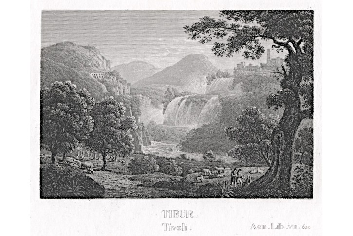 Tibur, mědiryt,(1830)