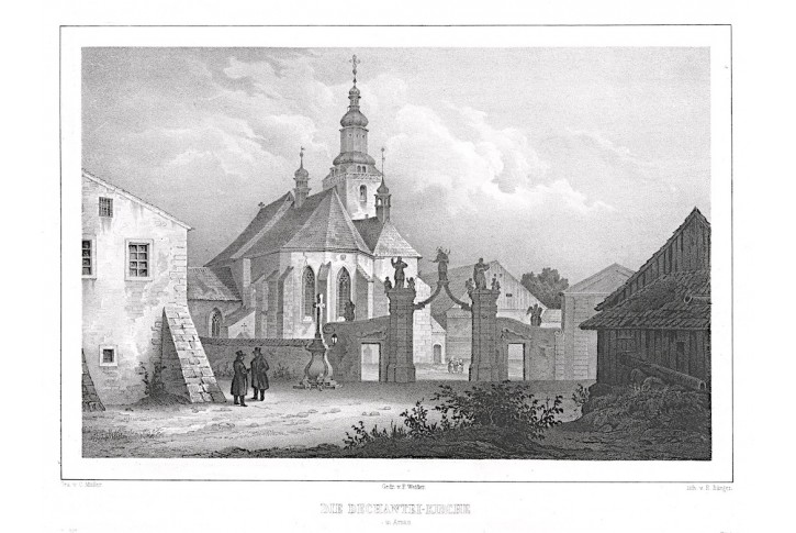 Hostinné děkanství, Semmler, litografie, 1845